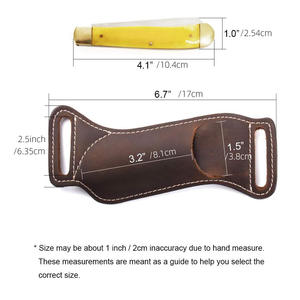 Funda de Cuero Vintage al por Mayor para Cuchillo Plegable, Funda para Cinturón, Mini Porta Herramientas de Bolsillo para Exteriores - Product Image 5