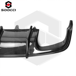 Fibra di carbonio KB stile luci a LED <span class=keywords><strong>A6</strong></span> S6 diffusore per <span class=keywords><strong>Audi</strong></span> S6 C7.5 <span class=keywords><strong>A6</strong></span> Sport paraurti posteriore Splitter labbro Kit corpo Spoiler 2016-2018 - Product Image 2