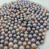 10-15mm 3A Grade Nuclues Nuclated Edison Naturel Rose Violet Réel Véritable Eau Douce Grande Grande Taille Ronde Perles Lâches