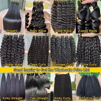 Livraison directe 100% extensions de cheveux humains bruts non transformés en gros naturel un donneur Double trame paquets de cheveux indiens