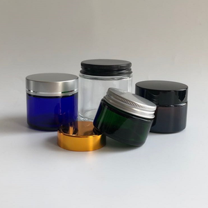 Envase de Vidrio Azul Inclinado de 15 g con Tapa Dorada para Crema de Ojos, Bálsamo, <span class=keywords><strong>Exfoliante</strong></span>, Ungüento, Suero, Recargable para Viaje - Product Image 5