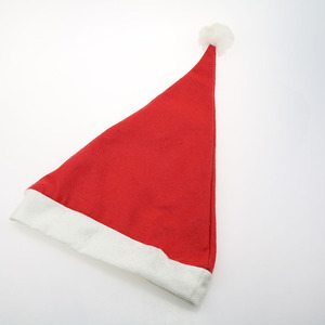 Chapeaux de Noël promotionnels de logo personnalisé de vente chaude chapeau de Noël de bébé adulte de polyester chapeaux de père Noël pour la célébration de partie - Product Image 2