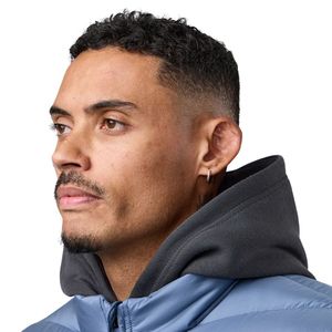 Chaqueta Acolchada con Capucha para Hombre, Color Azul Acero, Cierre Completo, Ligera, Aislante, para Invierno, Deportiva, Térmica - Product Image 2
