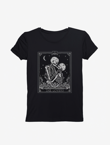 T-shirt girocollo stampata Skull Lovers da donna, manica corta, casual primaverile, 100% cotone jersey, vestibilità regolare - Product Image 1