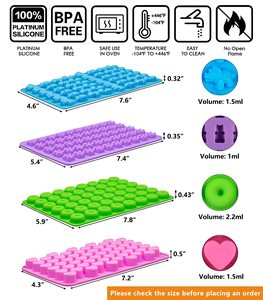 Gran oferta, moldes de silicona para dulces sin BPA, antiadherente, Mini dinosaurio, Donut, forma de corazón, herramienta de cubitos de hielo de Chocolate para pasteles - Product Image 2