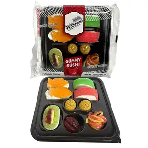 Raindrops Gummy Candy Small Sushi Bento Box Yummy Gummy Food Looks Just Like a Sushi (Pack of 1)