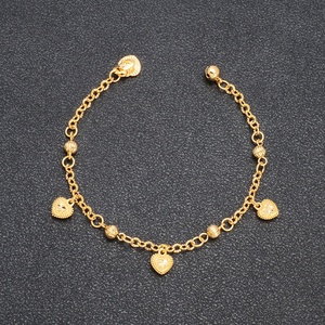 JXX JSL-Z7/9-79 Nouveau bracelet en laiton avec petit pendentif en forme de cœur, plaqué or 24 carats, bijoux pour femmes, vente chaude - Product Image 6