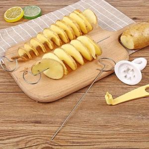 Coupe-tourtes manuel en spirale pour pommes de terre, en acier inoxydable et plastique, à 3 lames rotatives, modèle Tornado - Product Image 2