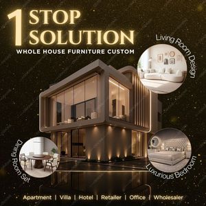 Luxury Customizable Apartment Living Room Bedroom Dining Furniture Modern Sofa Dining Table Office <b>Desk</b> Storage <b>Cabinet</b> Marble - Product Image 2