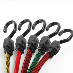 Crochets élastiques élastiques de marque pour vélos, corde d'attache pour bagages de voiture, sangle de porte-bagages de toit fixe, Double crochets 40-200MM
