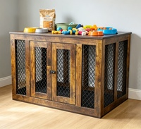 Cage pour chien de style meuble, en bois, pour chiens de grande et moyenne taille, pour l'intérieur