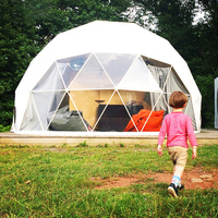 Dôme en mousse PVC blanc transparent de 8m et 10m, tente dôme hôtel, structure gonflable, architecture moderne en tissu blanc avec structure membranaire