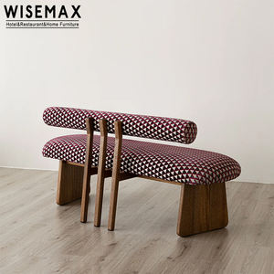 WISEMAX FURNITURE Maison nordique Salon <span class=keywords><strong>Entrée</strong></span> Bois Tabouret à langer Canapé Lit <span class=keywords><strong>Banc</strong></span> en tissu pour Hôtel Restaurant Villa - Product Image 6