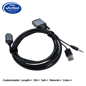 Nueva llegada 1,8 M VGA <span class=keywords><strong>a</strong></span> para <span class=keywords><strong>Cable</strong></span> <span class=keywords><strong>HDMI</strong></span> <span class=keywords><strong>USB</strong></span> Audio Video de alta definición Chaqueta de PVC <span class=keywords><strong>Cable</strong></span> de conexión de computadora personalizado para - Product Image 4