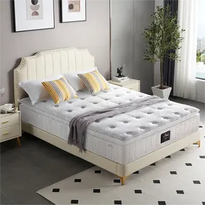 Modern Design High Density Soft Gel Memory Foam Mattress Flannel Pocket Spring Mattress Beds For Good Sleep