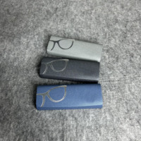 Étui à lunettes en cuir PU et métal de haute qualité, portable et résistant aux chocs, unisexe avec impression de logo personnalisable