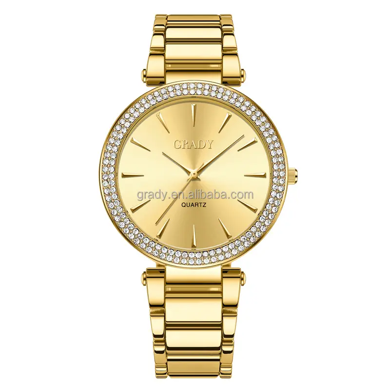 Women Watches Luxury Brand Diamond Quartz Ladies Gold Watch Stainless Steel Clock Dress Watch Ladies