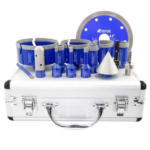 Juego de Brocas de Núcleo de Diamante Soldadas al Vacío de 5/8''-11 Hojas de Sierra <span class=keywords><strong>Coronas</strong></span> de Diamante <span class=keywords><strong>para</strong></span> Granito Mármol Piedra y Porcelanato - Product Image 2