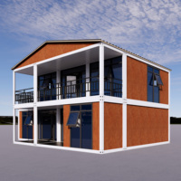 Bâtiment de bureau préfabriqué modulaire en conteneurs à 2 étages, extensible, avec structure en acier, pour projets de construction