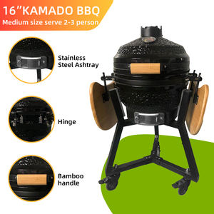 Parrilla de alta resistencia Barbacoa Parillas de 16 pulgadas Barbacoa <span class=keywords><strong>Kanka</strong></span> Parrilla portátil turca Carbón al aire libre Jardín Cerámica Kamado <span class=keywords><strong>Grill</strong></span> - Product Image 2