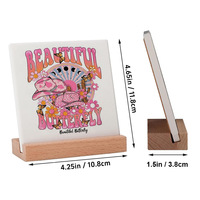 Cadres photo en céramique vierges pour sublimation, plaques en céramique DIY avec support en bois – Cadeaux promotionnels en gros Subli-forward