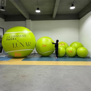 ลูกเทนนิสเป่าลม PVC ขนาด 2 เมตร 3 เมตร แบบสุญญากาศ ลูกเทนนิสจัมโบ้เป่าลมขนาดใหญ่สำหรับตกแต่ง ลูกแพเดิลเป่าลมพร้อมไฟ LED - Product Image 6