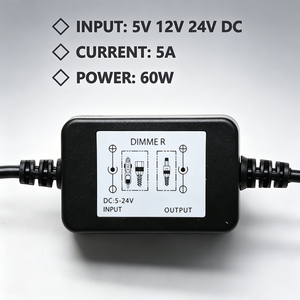 ตัวควบคุม5V12V24V ไฟฟ้ากระแสตรงสวิตช์ไฟปรับได้60W สำหรับควบคุมความเร็วพัดลมตัวควบคุมความเร็วสำหรับอุณหภูมิ/ลดแสง - Product Image 3
