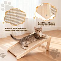 Griffoir pour chat en sisal, durable, résistant à l'usure, grand modèle vertical en forme de L, style épuré, pour affûter les griffes