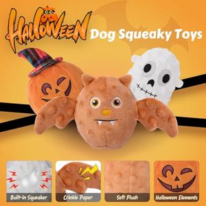 Ensemble de jouets d'Halloween pour chien Jouet à mâcher interactif en peluche doux et résistant pour chiot avec des dents propres - Product Image 2