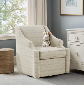 Fauteuil pivotant moderne capitonné - Tissu doux pour la maison, le bureau et le salon - Product Image 1