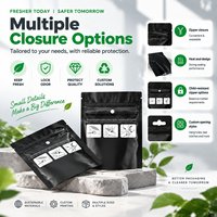 Sachets Doypack Personnalisés 3.5g 7g 14g avec Fenêtre, Emballage Numérique, Barrière Anti-Odeur, Sacs Mylar
