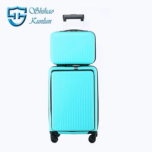 Vente en gros Style moderne Grande capacité <span class=keywords><strong>Valise</strong></span> fonctionnelle Spinner <span class=keywords><strong>Valise</strong></span> à roulettes multifonctionnelle Ouverture par l'avant Bagages de voyage - Product Image 4