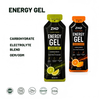 Gel énergétique haute performance pour la course à pied avec électrolytes |   Alimentation sportive végétalienne sans sucre |   Pochette compressible de 35 ml |   Libération stable rapide