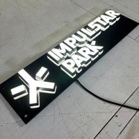 Letrero Luminoso LED 3D Personalizado al por Mayor con Letras de Canal Retroiluminadas y Base Acrílica, Logotipo Iluminado para Decoración de Paredes Interiores de Tiendas y Bares