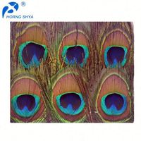 Dicelup 10.5-14cm bulu merak buatan tangan tatakan kain tatakan
