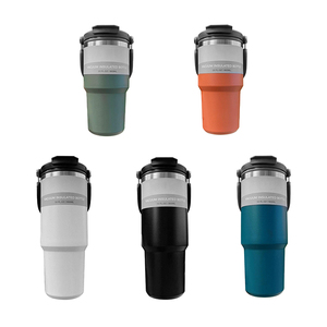 Wholesale Stainless Steel Vacuum Insulated Water Bottle <b>with</b> Lifting Handle <b>Straw</b> & Spout Lid for Car Travel BBQ - Product Image 3