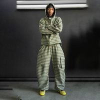 Chenille personnalisé broderie Patch Logo Hoodies pantalons de survêtement Baggy Sweat Costume Streetwear Jogging ensemble surdimensionné gris hommes survêtement