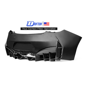 Pour Infiniti Q60 Project Black S Style Portion Pare-chocs arrière en fibre de carbone - Product Image 1