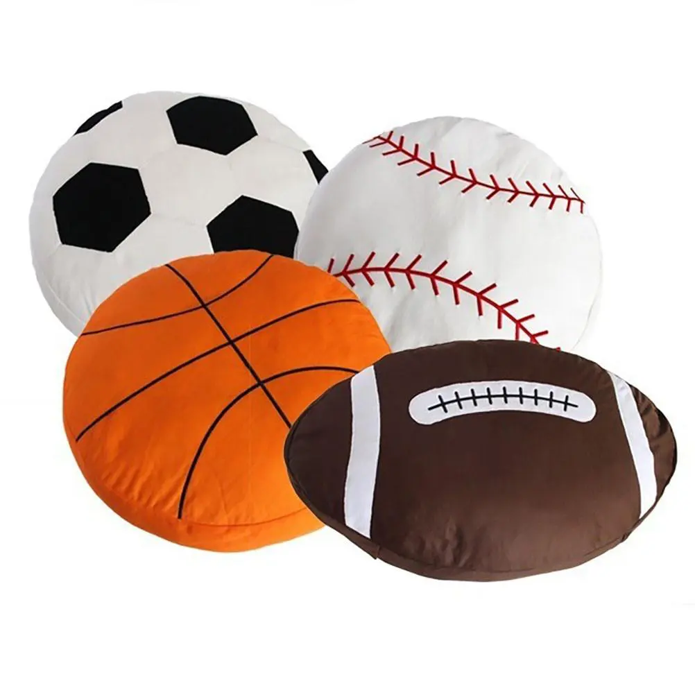 Promosi Modis Anak-anak Sekolah Bola Sepak Mainan Mewah OEM Logo Kustom Bola Basket Mainan Mewah Lembut Boneka Mainan Bola Mewah