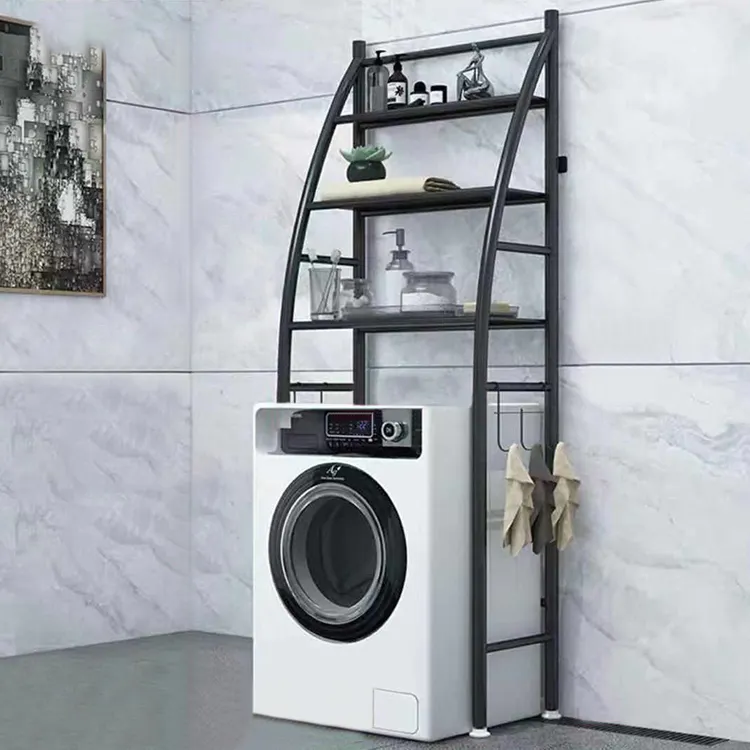 Adjustable 2-layer Towel Storage Rack For Laundry Room Bathroom