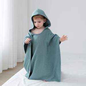 Toalla de baño con capucha de algodón para bebés, <span class=keywords><strong>albornoz</strong></span> absorbente de agua, toalla de <span class=keywords><strong>playa</strong></span> para niños, toalla envolvente para baby shower - Product Image 4