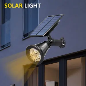 TEVTE-Focos solares para exteriores, luces LED impermeables alimentadas por energía Solar, iluminación de paisaje para patio