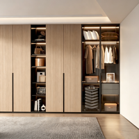 Fabricant de meubles en bois OEM ODM, armoire de dressing, panneau mural à porte affleurante, prix d'usine