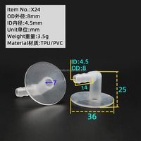 Valve à air en TPU/PVC transparente pour cerf-volant avec patch adhésif de type pour la réparation de jouets et de piscines