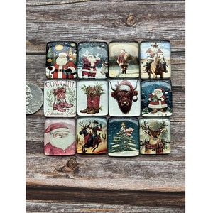 Gemas Sueltas de Cabujón Dobles con Inspiración del Suroeste para la Creación de Joyas, Artesanía y Temática Navideña - Product Image 4