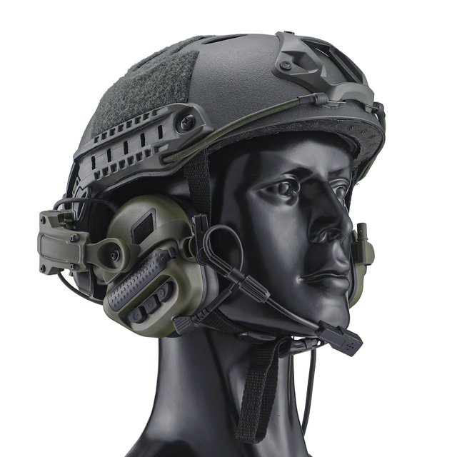 F30 Tactical Headphones Electronic Microphone Pickup Noise Cancelling Assemble Helmet Earmuff