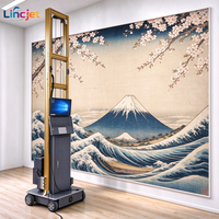 Imprimante murale UV mobile LINCJET LC-A2, imprimante de cartes portable, prix d'usine, machine d'impression murale en relief 3D 5D pour les petites entreprises