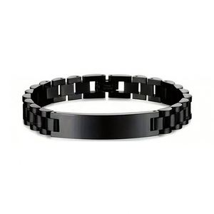 <span class=keywords><strong>Bracciale</strong></span> Curvo in Acciaio Inossidabile di Lusso Best Seller, <span class=keywords><strong>con</strong></span> Barra per Incisione, Cinturino in Metallo Personalizzabile - Product Image 4