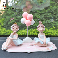 Roogo - Ornement en résine amovible Art Déco Fille de ballet, Pot de fleurs personnalisé avec trou de drainage, Fait main, Décoration d'intérieur féminine style INS