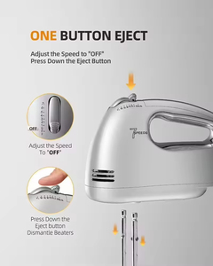Electric Hand Mixer with Stainless Steel Bowl Automatic Cream WhipperHome Use <b>Egg</b> Beater Whisk 7Speed Handheld Mixer for Baking - Product Image 4